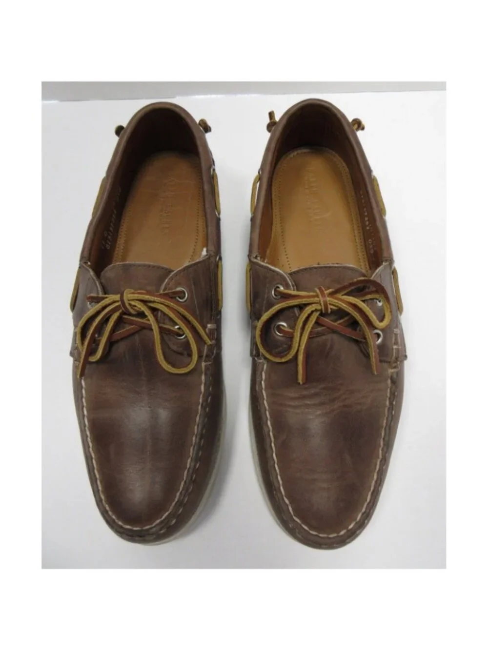 Ralph Lauren Boat Shoes 11 D Telford II Calf Leather Lace Up USA Made*